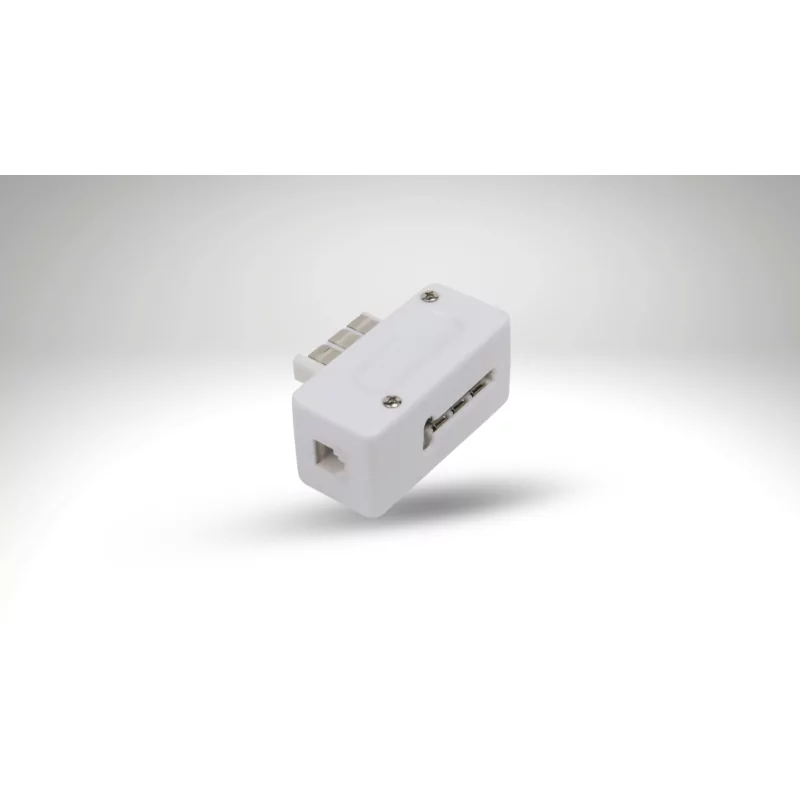 Fiche PTT RJ45 blanche – Connecteur mural téléphonique ou réseau