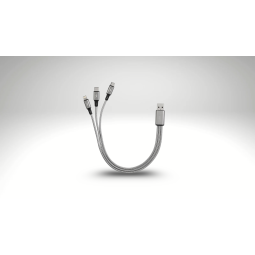 Câble de chargement 3-en-1 – USB-C, Lightning et Micro-USB (1,2 m)